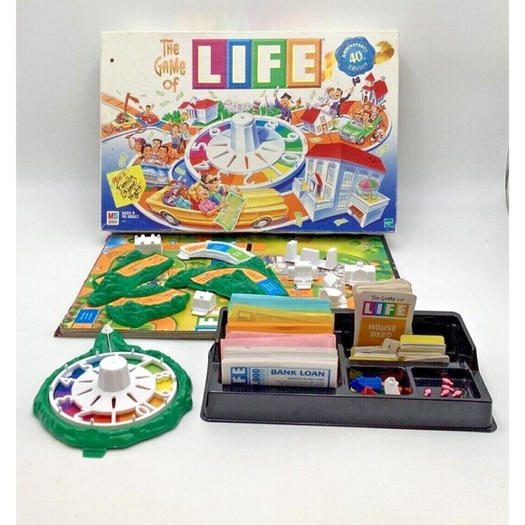 The Game of Life 40th Anniversary Edition 1999 Milton Bradley. Missing Pieces